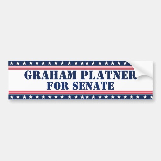 Graham Platnor voor de Senaat Bumpersticker (Voorkant)