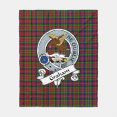 Graham Red Clan Badge Tartan Pset Fleece Deken (Voorkant)
