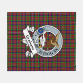 Graham Red Clan Badge Tartan Pset Fleece Deken (Voorkant (Horizontaal))