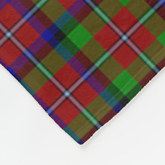 Graham Red Clan Badge Tartan Pset Fleece Deken (Hoek)