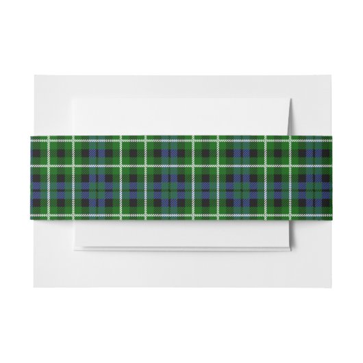 Graham Scottish Tartan Belly Band Uitnodigingen Wikkel (Voorkant Voorbeeld)