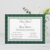 Graham Scottish Wedding Invitation Kaart (Staand voorkant)