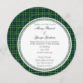 Graham Scottish Wedding Round Invitation Kaart (Voorkant / Achterkant)