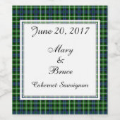 Graham Scottish Wedding Wine Label Wijn Etiket (Enkel label)