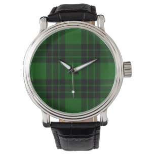 Graham tartan groen zwart geruit horloge