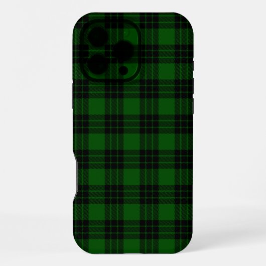 Graham tartan groen zwart ruitpatroon iPhone hoesje (Achterkant)