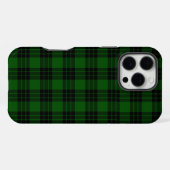 Graham tartan groen zwart ruitpatroon iPhone hoesje (Achterkant horizontaal)