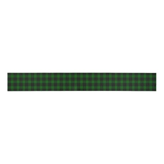 Graham tartan groene zwarte pleister grosgrain lint (Voorkant)