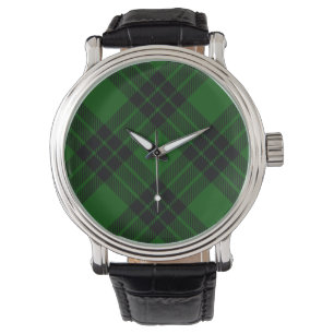 Graham tartan groene zwarte pleister horloge