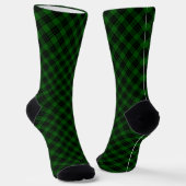 Graham tartan groene zwarte pleister sokken (Gebogen)