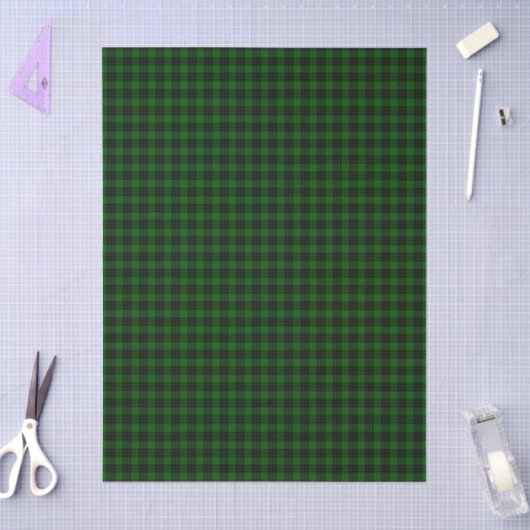 Graham tartan groene zwarte pleister tissuepapier (Craft)