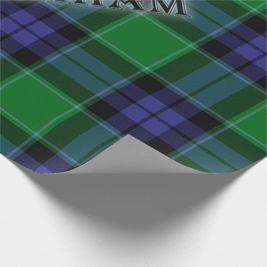 Graham Tartan met de achternaam Cadeaupapier (Hoek)