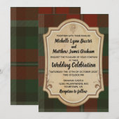 Graham Tartan Wedding Invitation Kaart (Voorkant / Achterkant)