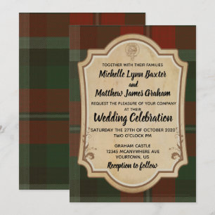 Graham Tartan Wedding Uitnodiging