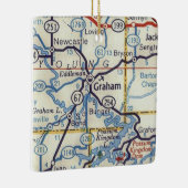 Graham Texas 50's Map Keramisch Ornament (Rechts)