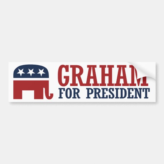 Graham voor President 2016 Elephant Bumper —.png Bumpersticker (Voorkant)