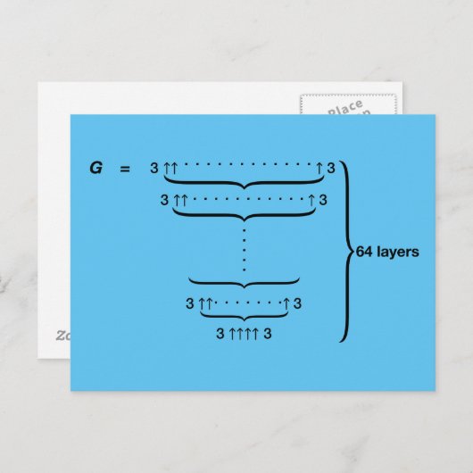 "GRAHAM'S NUMBER" BRIEFKAART (Voorkant / Achterkant)