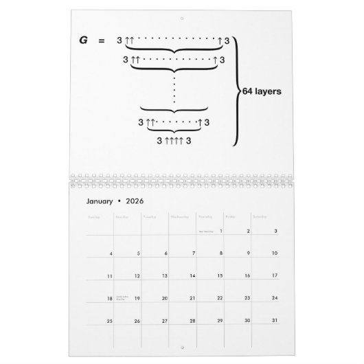 "GRAHAM'S NUMBER" KALENDER (Jan 2026)