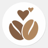 Grain de Caféine: Style et Énergie ☕ Ronde Sticker (Voorkant)