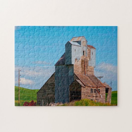 Grain Elevator Idaho. Jigzaag Puzzle Legpuzzel (Horizontaal)