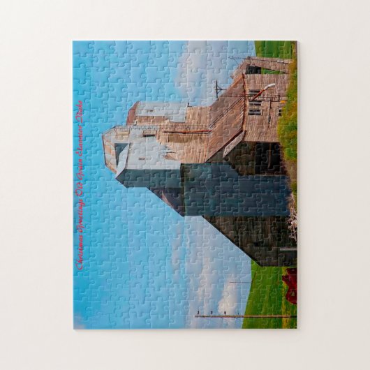 Grain Elevator Idaho. kerstcadeautjes Legpuzzel (Verticaal)