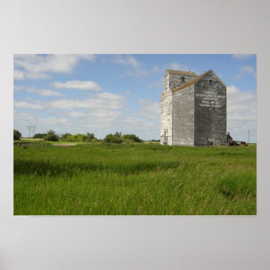 Grain Elevator Print Manitoba Landscape Posters (Voorkant)