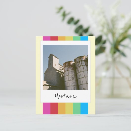 Grain Elevator Retro Instant Camera Briefkaart (Staand voorkant)