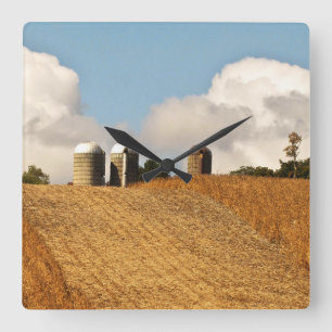 Grain Harvest Vierkante Klok
