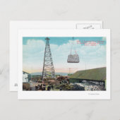 Grain lossen op Swenson Co. Cableway Briefkaart (Voorkant / Achterkant)