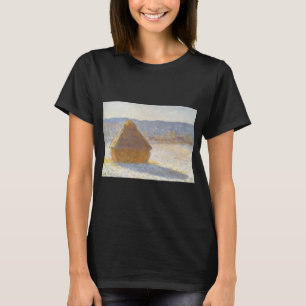 Grainstack in de ochtend, Sneeuw Effect door Claud T-shirt