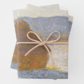 Grainstack in de ochtend, sneeuweffect door Claude Inpakpapier Vel (In situ)