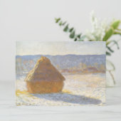 Grainstack in Morning, sneeuweffect door Claude Mo (Staand voorkant)