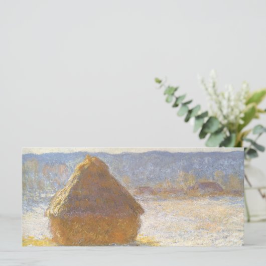 Grainstack in Morning, sneeuweffect door Claude Mo (Staand voorkant)