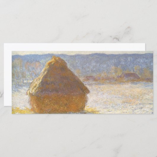 Grainstack in Morning, sneeuweffect door Claude Mo (Voorkant / Achterkant)