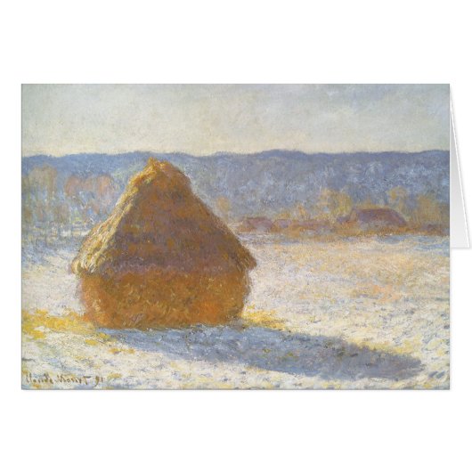 Grainstack in Morning, sneeuweffect door Claude Mo (Voorkant Horizontaal)