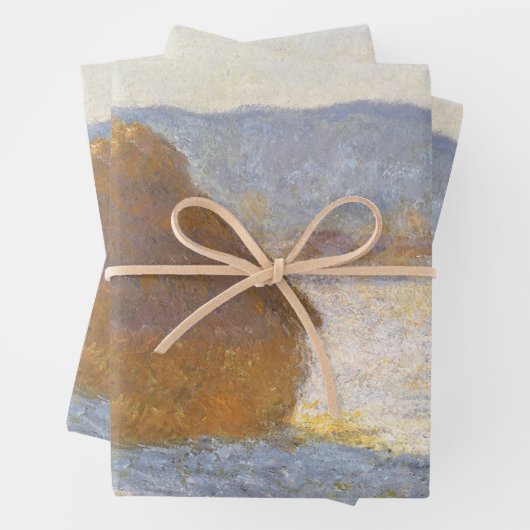 Grainstack in Morning, sneeuweffect door Claude Mo Inpakpapier Vel (In situ)