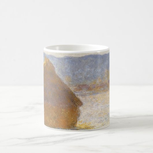 Grainstack in Morning, sneeuweffect door Claude Mo Koffiemok (Center)