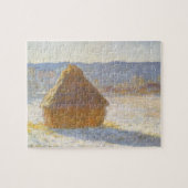 Grainstack in Morning, sneeuweffect door Claude Mo Legpuzzel (Horizontaal)