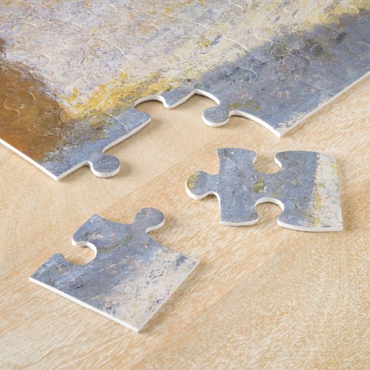 Grainstack in Morning, sneeuweffect door Claude Mo Legpuzzel (Zijkant)