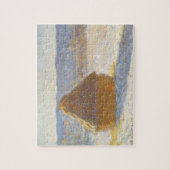 Grainstack in Morning, sneeuweffect door Claude Mo Legpuzzel (Verticaal)