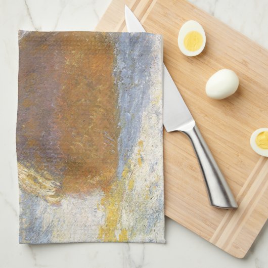 Grainstack in Morning, sneeuweffect door Claude Mo Theedoek (Quarter Fold)