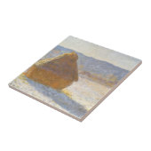 Grainstack in Morning, Snow Effect van Claude Mone Tegeltje (Zijkant)