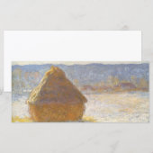 Grainstack 's ochtends, Sneeuw Effect door Claude  (Voorkant / Achterkant)