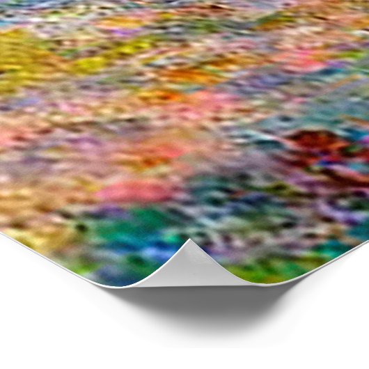 Grainstacks aan het einde van de zomer, 's avonds poster (Hoek)