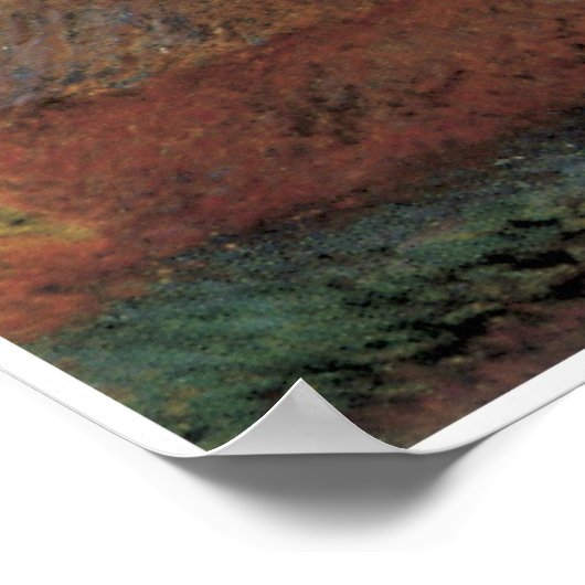 Grainstacks bij Giverny, Sunset, 1888-89 Poster (Hoek)