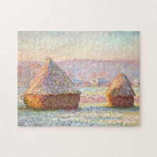Grainstacks White Frost Monet Fine Art Legpuzzel