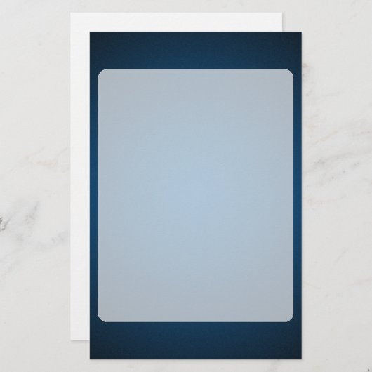 Grainy Blue-Black Vignette Briefpapier (Voorkant / Achterkant)