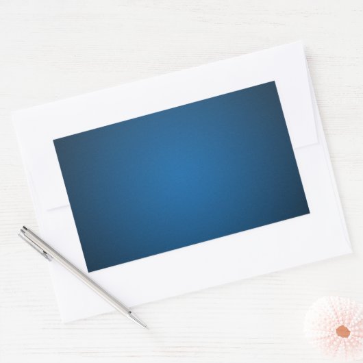 Grainy Blue-Black Vignette Rechthoekige Sticker (Envelop)