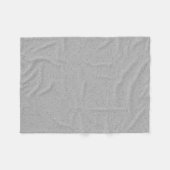 Grainy Plain Grey Kleurontwerp Fleece Deken (Voorkant (Horizontaal))