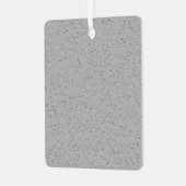 Grainy Plain Grey Kleurontwerp Metalen Ornament (Voorkant links)